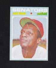 1971 TOPPS BASEBALL #535 Curt Flood Washington Senators BLACKLESS VERY RARE .