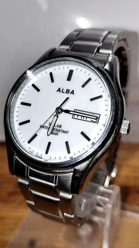 Seiko Alba Solar V158-0AX0 Fully Working Clean Condition Vintage Japan