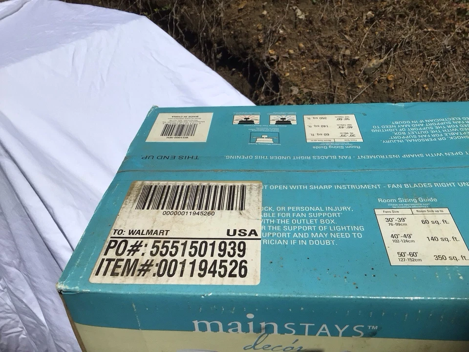 Mainstays 30” Hugger Ceiling Fan New In Box White Free Shipping - Image 2 of 4