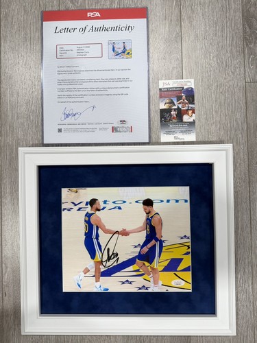 Stephen Curry PSA LOA Framed Photograph JSA COA Golden State Warriors 16x14
