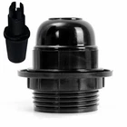 E27 Screw Lamp Holder 4A Black/White Heat Resistant Plastic Bulb Base Socket UK