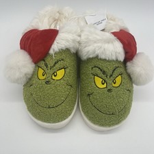American Eagle Grinch Scuff Cozy Slippers Women Size 10 Holiday Christmas NWT
