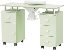 Manicure Table Nail Desk for Nail Tech, Nail Table with Electric Dust Collector