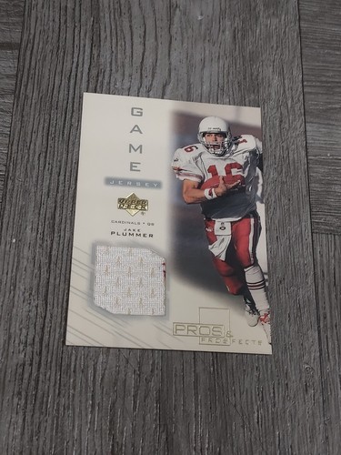 JAKE PLUMMER 2001 PROS AND PROSPECTS GAME USED JERSEY CARD.