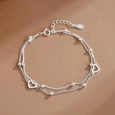 Genuine 925 Sterling Silver Ankle Bracelet Women Anklet Foot Jewelry Chain Beach