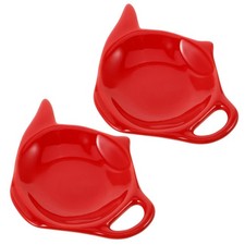 2 Pcs Ceramics Tea Bag Dish Bags Holders Rest Decorative Coaster