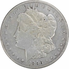 1896-O Morgan Silver Dollar VF Uncertified #607