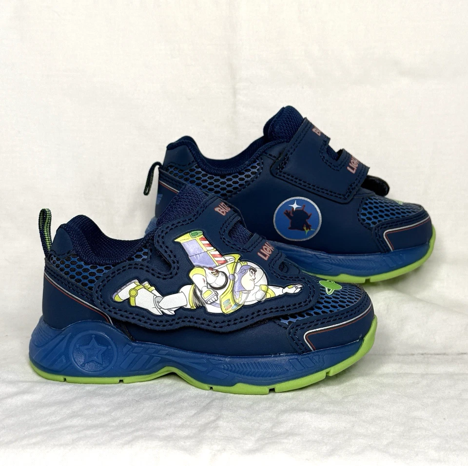 Disney Toy Story Buzz Lightyear Boys Light-Up Sneakers Blue Size 8 Toddler ShoeS - Image 3 of 4