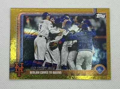 2025 Topps Series2 NY Mets Gold Sand /50 On They Go! Bedlam Comes To Queens #432