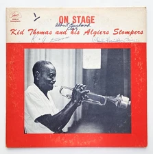 SIGNED LP: Kid Thomas & His Algiers Stompers (c. 1969) Dixieland, GHB-53, Stereo