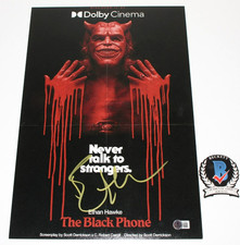 ETHAN HAWKE SIGNED THE BLACK PHONE 12x18 MOVIE POSTER BECKETT COA BAS AUTOGRAPH