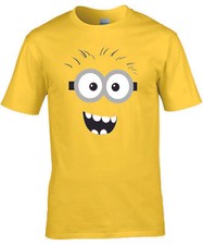 DESPICABLE ME MINION BIG FACE, FUN T SHIRT SIZE SMALL TO 5XL