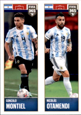 Panini Fifa 365 2022 Collector Sticker No. 343 Gonzalo Montiel / Nicolas Otamendi