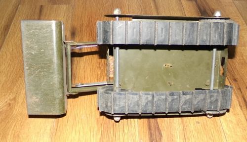 Vintage 1960s Structo Green U.S. Army Engineers Bulldozer Pressed Steel Toy Rare - Picture 9 of 9