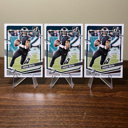 Lot of 3 - 2023 Donruss #244 Jalen Hurts - Philadelphia Eagles