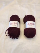 2 Knit Picks Premium Acrylic Brava Sport Currant Yarn 273 yards/100 grams 