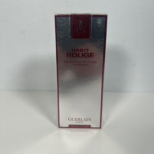Guerlain Habit Rouge Light Eau De Toilette New Sealed EDT 100 ml 3.4 oz Vintage - Picture 5 of 12