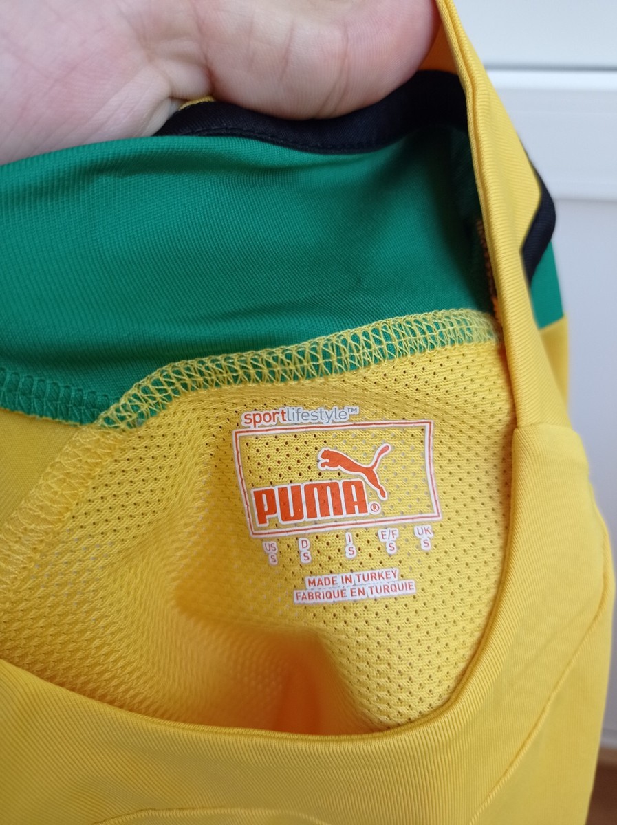 12-13 PUMA サッカー 南アフリカ代表 ゲームシャツ イエローL SOUTH AFRICA 2012 2014 HOME FOOTBALL SHIRT SOCCER JERSEY