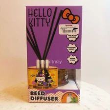 Hello Kitty Witch Halloween Reed Diffuser! Peppermint Scented! Purple (NIB)