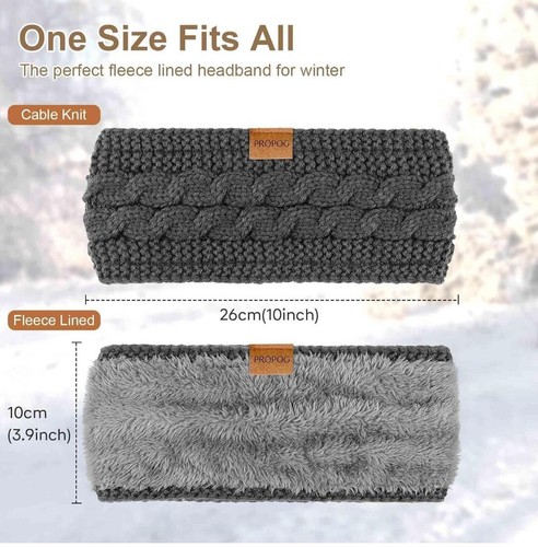 2 Stück Damen Elastisches Warmes Winter Thermo Schleifen, Stirnband, Kopfband - Bild 4 von 4