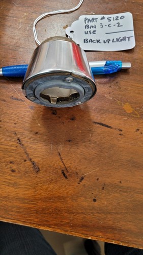 1962 FORD GALAXIE BACKUP REVERSE LIGHT LENS LENSE AND BEZEL SAE R 62 FD - Picture 4 of 9