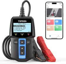 TOPDON BT100W 12V Bluetooth Car Battery Tester 2 in 1 Charging Cranking Tester