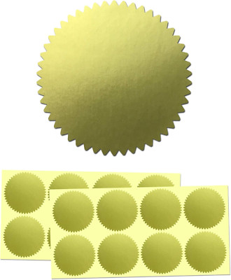 200 Pack Gold Foil Seal Stickers 2 Inch Certificate Award Labels