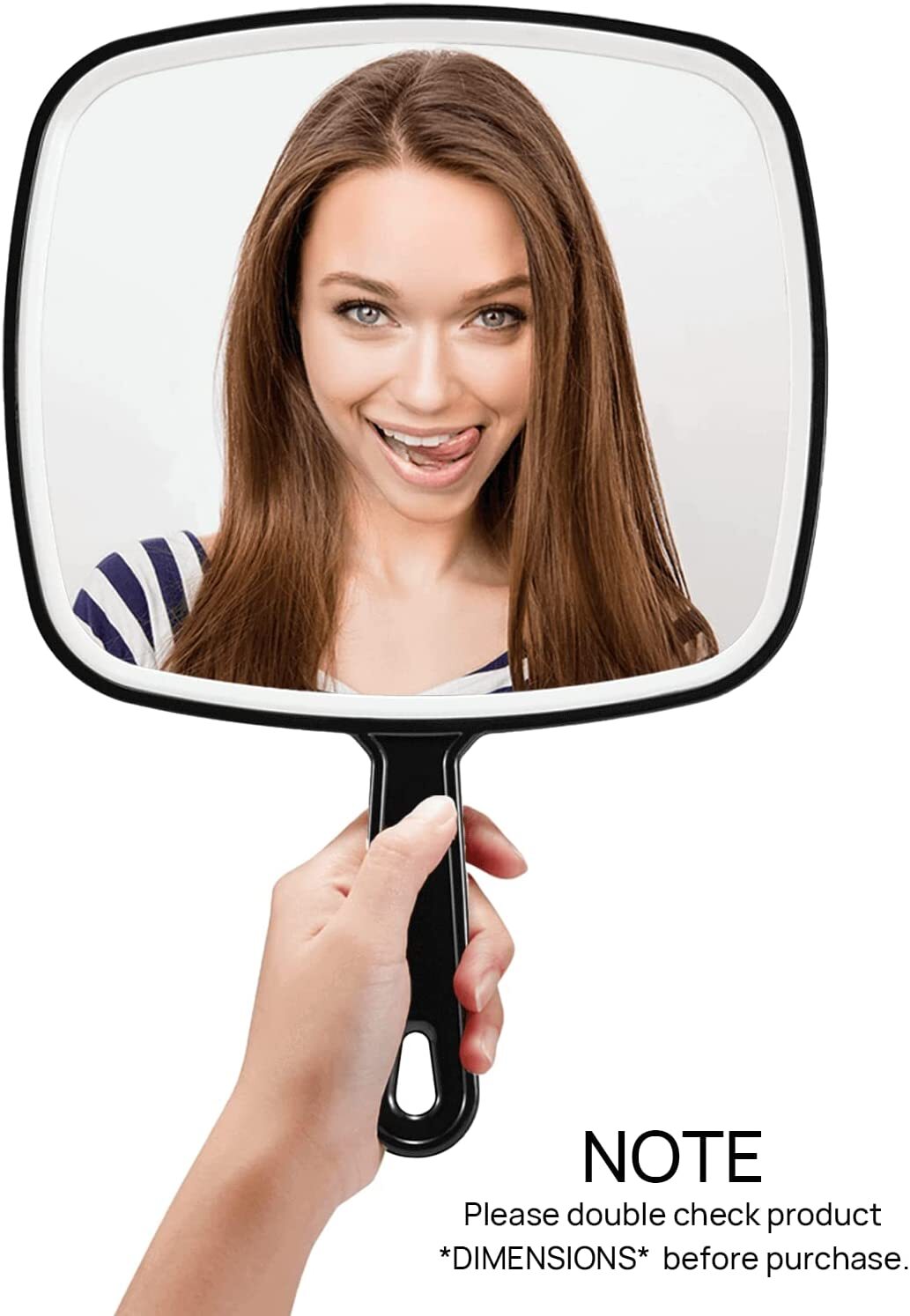 Hand Held Mirror Extra Large For Barber Lady Makeup Beauty Cosmetic With Handle eBay