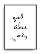 Fine Art Kunstdruck GOOD VIBES Poster Print Plakat moderne Vintage Deko Bild
