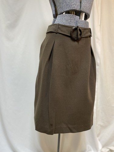 NEW Talbots Skirt Size 12 Stretch 34 x 23 Cotton Blend Belt Knee Length - Picture 22 of 24