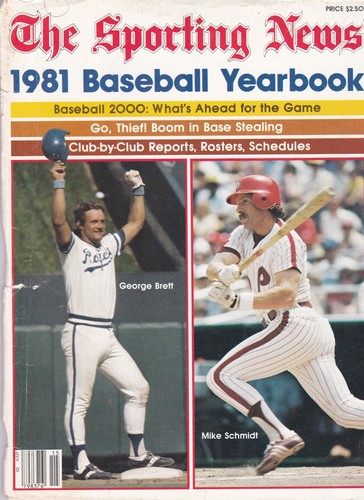 1981 The Sporting News Baseball Yearbook – Brett, Schmidt cover