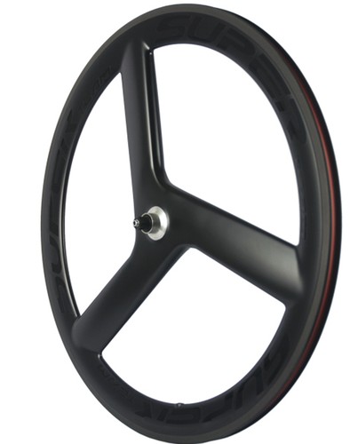 Superteam 56mm 700C Tri Spoke Fixed Gear Front Wheel Tri Spokes Bike Wheels Race - Picture 4 of 10