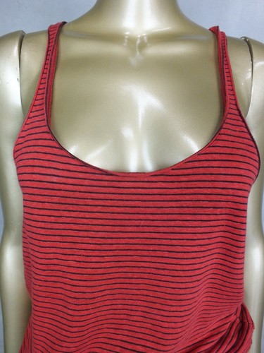 ISABEL MARANT ETOILLE STRIPED LINEN TANK . SMALL . RED BLACK . - Picture 5 of 6