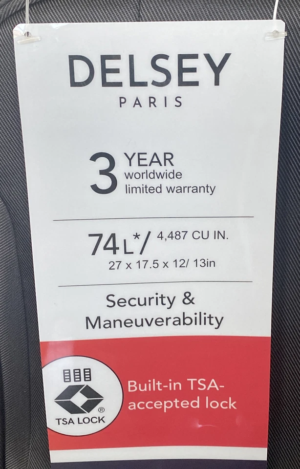 NUEVA DELSEY Optimax Lite 2.0 Maleta Spinner Ampliable Check-in Negra 24” Foto 2 de 4