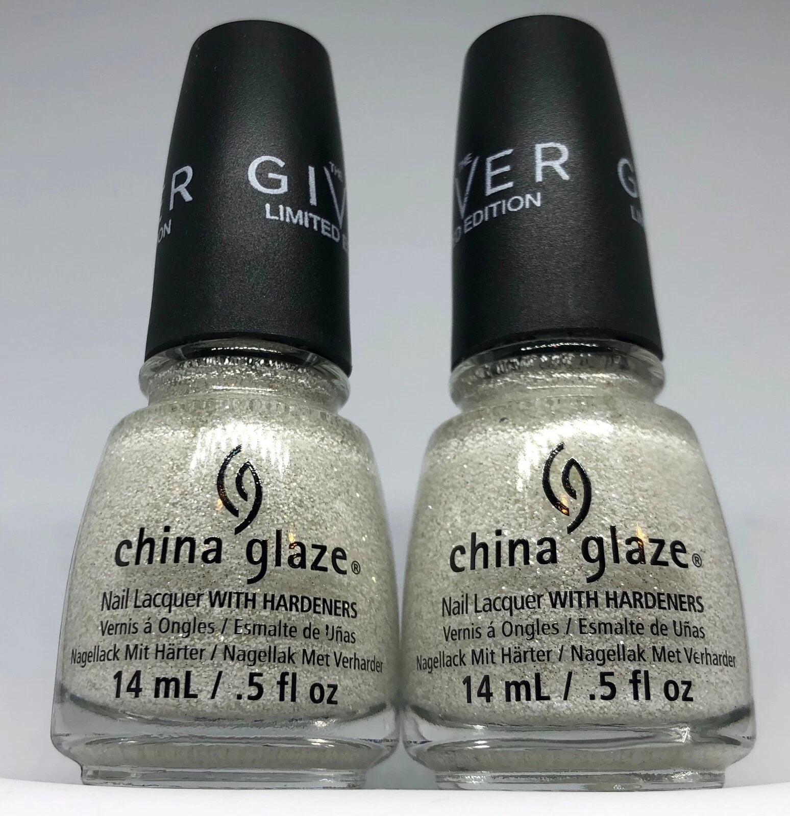 China Glaze Nail Polish THE OUTTER EDGE 1363 Snow White Glitter Topper Lacquer