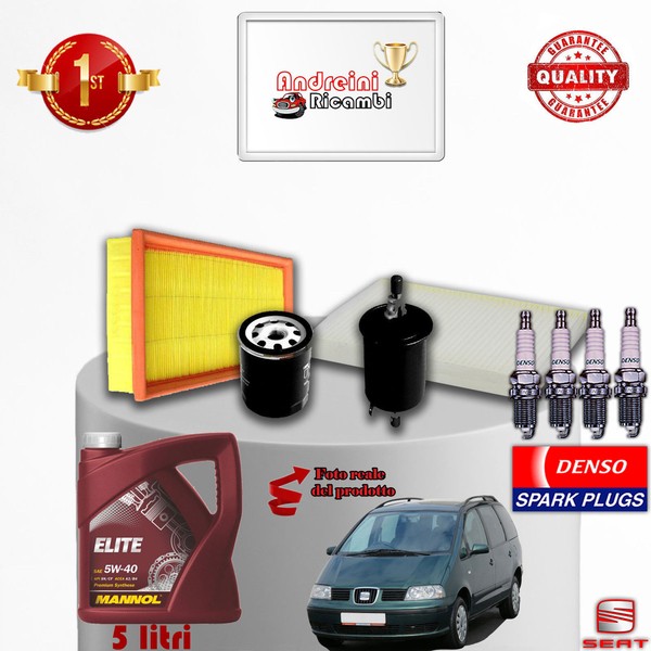 Wartungsset Filter ÖL Kerzen Seat Alhambra 1.8 20V 110KW Ab 2006-image