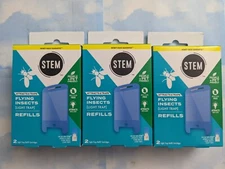 LOT (3) STEM FLYING INSECTS LIGHT TRAP REFILLS TOTAL 6 REFILL CARTRIDGES