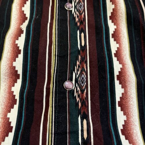 Camicia western vintage Panhandle slim perla snap uomo 2XL multicolore cowboy azteco - Foto 3 di 5