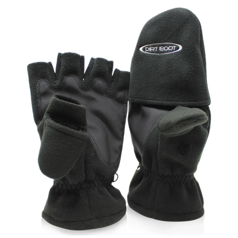 Dirt Boot Thermal Fleece Carp Fishing, Camping, Folding Fingerless Mitten Gloves
Opens in a new wind
