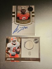 2010 Press Pass JACOBY FORD Sideline Signatures Auto + 2010 Game Day Gear Relic 