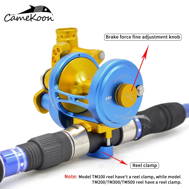 CAMEKOON Multirolle zum Meeresangeln Konventionelle See Boot Trolling Angelrolle - Bild 3 von 4