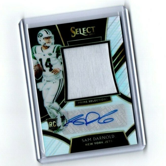 2018 SELECT SAM DARNOLD ROOKIE AUTO JERSEY SILVER PRIZM /35 PRIME SELECTIONS RC