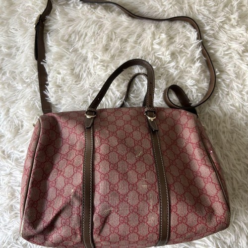 Gucci 2Way Gg Supreme Mini Boston Bag Handbag m2_0522 USED - Picture 2 of 14