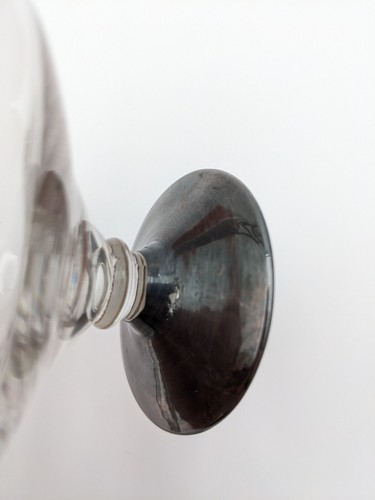 Antique Art Nouveau Sterling Silver Overlay Sherbet Bowls/Saucers Set Of 2 - Imagen 6 de 11