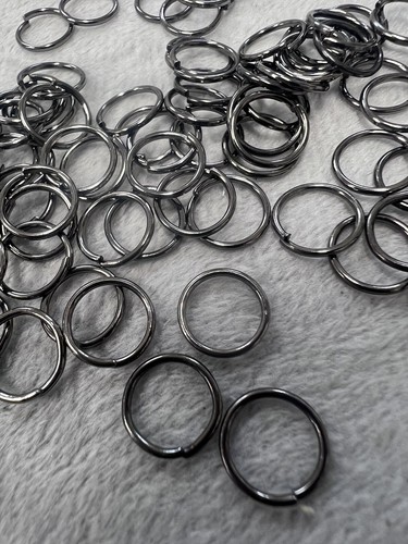 100x Jump Rings Black Metal 10mm Round (r1600) - Picture 2 of 3