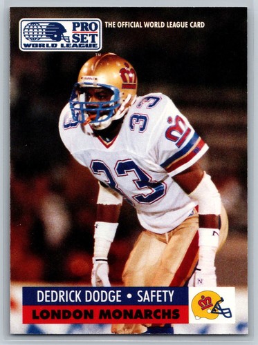 1991 Pro Set World League Dedrick Dodge #75
