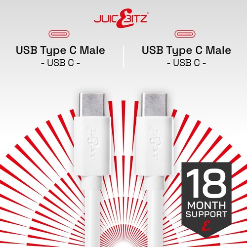 JuicEBitz® USB typu C Kabel do szybkiej ładowarki do iPhone 15 16e iPad Air, iPad Pro - Zdjęcie 68 z 81