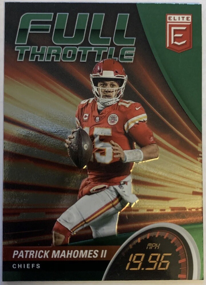 2022 Panini Donruss Elite PATRICK MAHOMES FULL THROTTLE GREEN