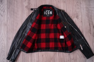 giacca pelle dsquared