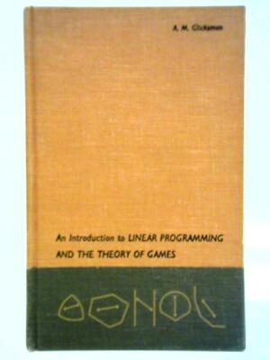 Einführung in lineare Programmierung & Spieltheorie (Glicksman-1963) (ID: 46914)